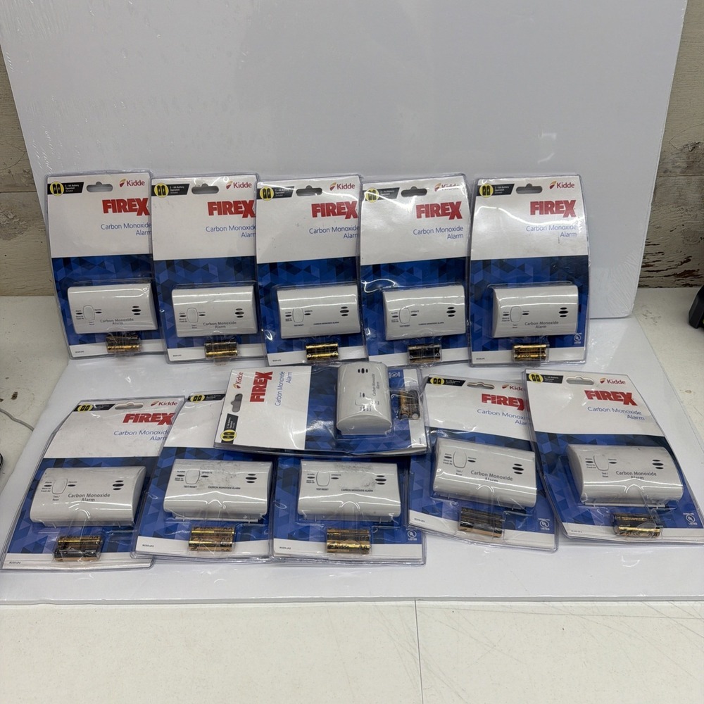 LOT OF 11 Kidde Firex Carbon Monoxide Detector, Battery Operated, CO Detector